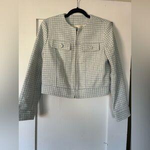 & Other Stories light blue Houndstooth Jacket
